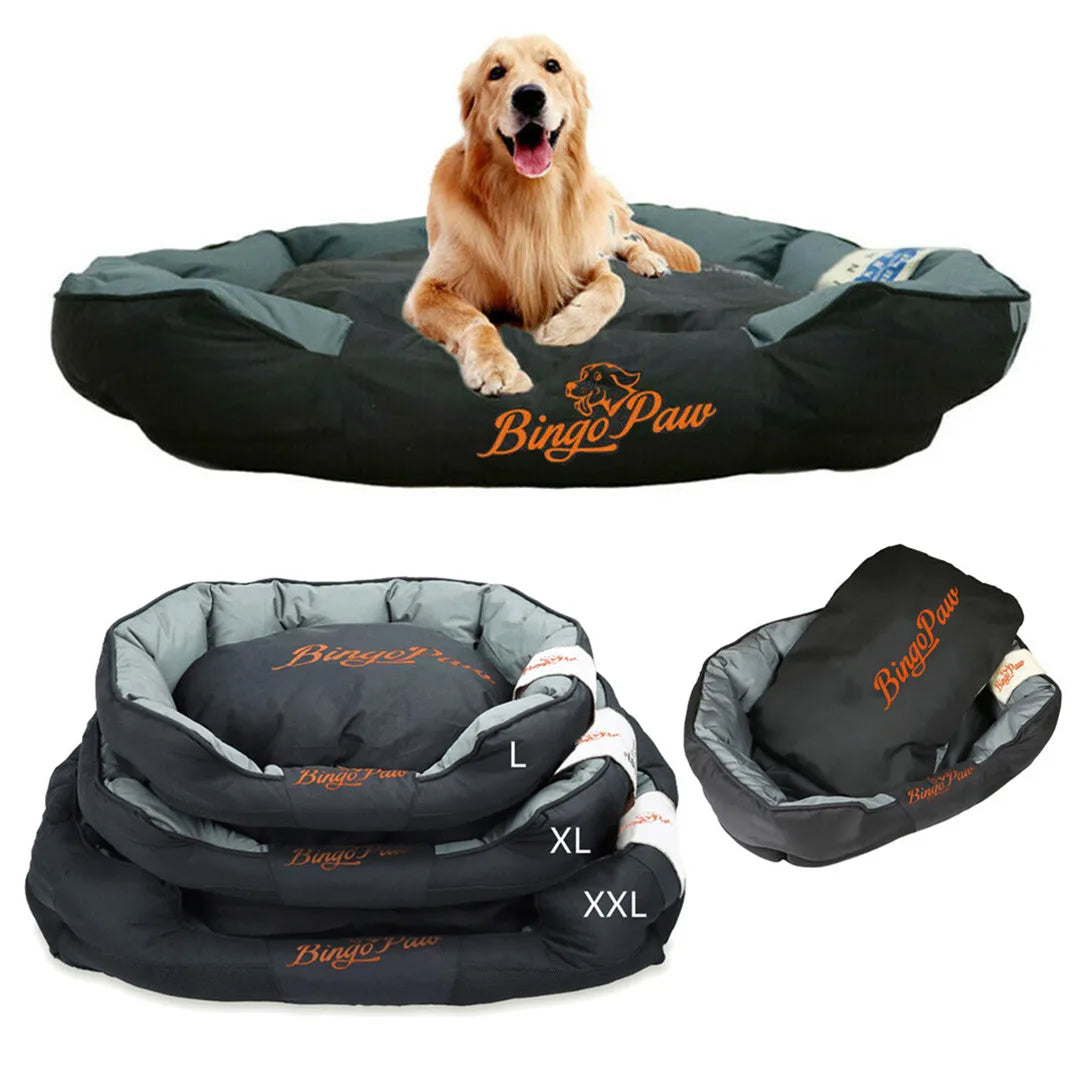 Bingo Paw Obsidian Waterproof Jumbo Orthopedic Dog Sofa Bed - Ultimate Comfort and Support