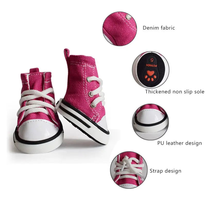 Pink Converse Dog Shoes