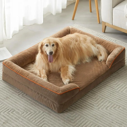 Luxurious Cuddle Haven for You and Your Giant Dog: Calming Rectangle Human Dog Bed – 71"x46"x7"