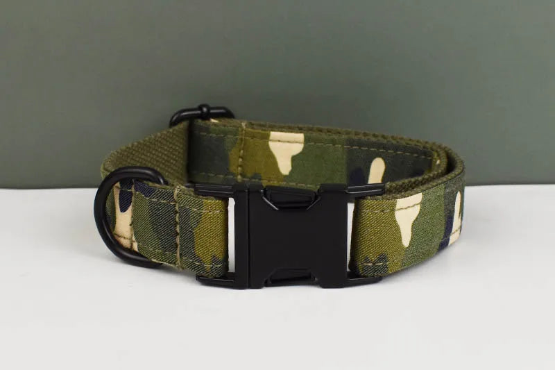 Camouflage Designer Personalized Tactical Dog Harness & Leash Collection