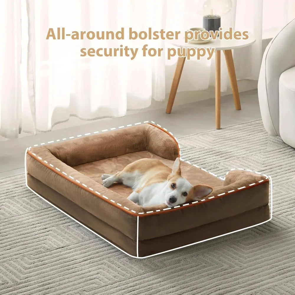 Luxurious Cuddle Haven for You and Your Giant Dog: Calming Rectangle Human Dog Bed – 71"x46"x7"