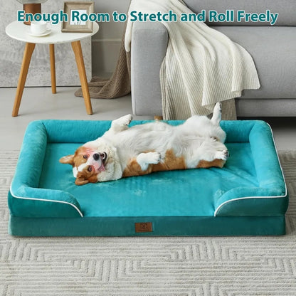 Luxurious Cuddle Haven for You and Your Giant Dog: Calming Rectangle Human Dog Bed – 71"x46"x7"