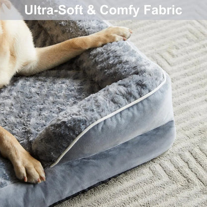 Luxurious Cuddle Haven for You and Your Giant Dog: Calming Rectangle Human Dog Bed – 71"x46"x7"