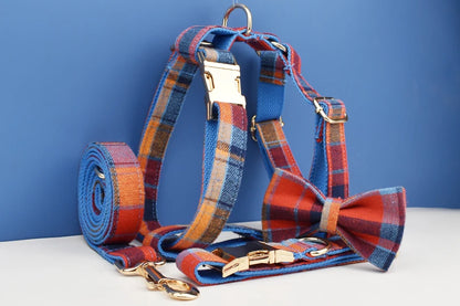 Stockholm Plaid Personalized Designer Dog Accessory Collection