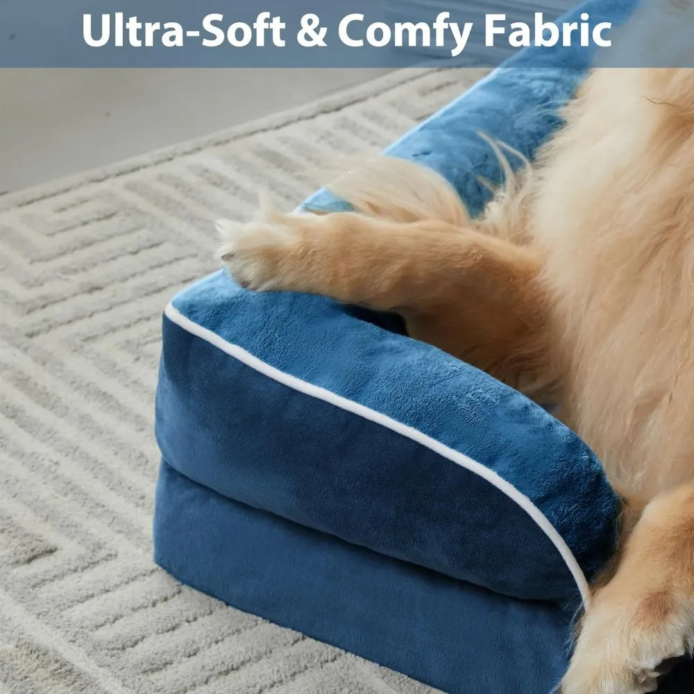 Luxurious Cuddle Haven for You and Your Giant Dog: Calming Rectangle Human Dog Bed – 71"x46"x7"