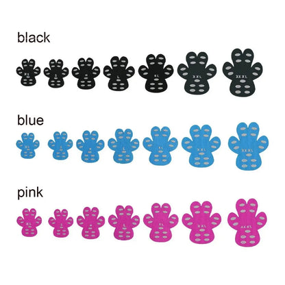 Skidproof Dog Paw Protectors in Pink, Black & Caribbean Blue