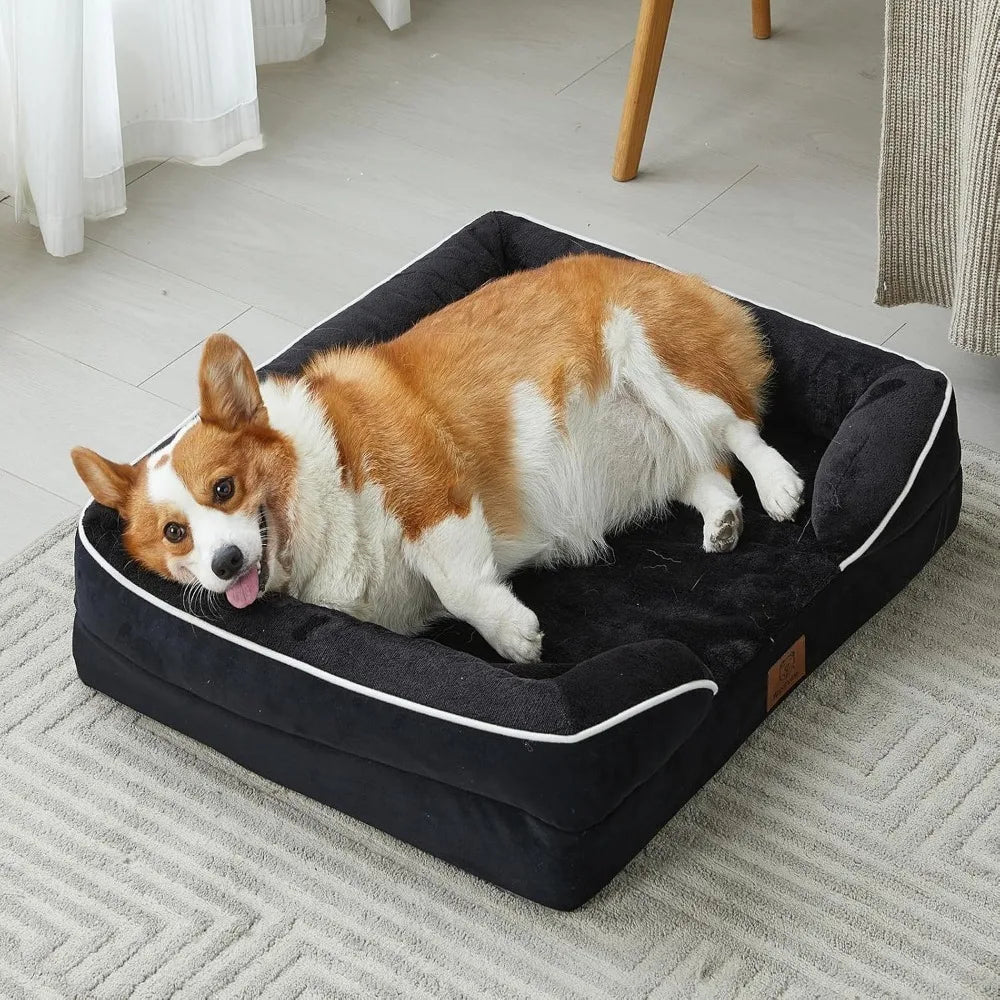 Luxurious Cuddle Haven for You and Your Giant Dog: Calming Rectangle Human Dog Bed – 71"x46"x7"