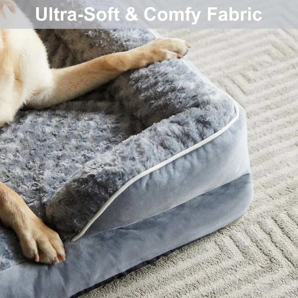 Luxurious Cuddle Haven for You and Your Giant Dog: Calming Rectangle Human Dog Bed – 71"x46"x7"