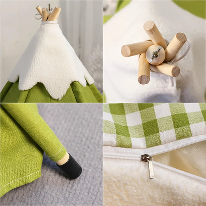 Wonderland Dog Teepee: Luxurious Washable Fortress with Plush Cushion