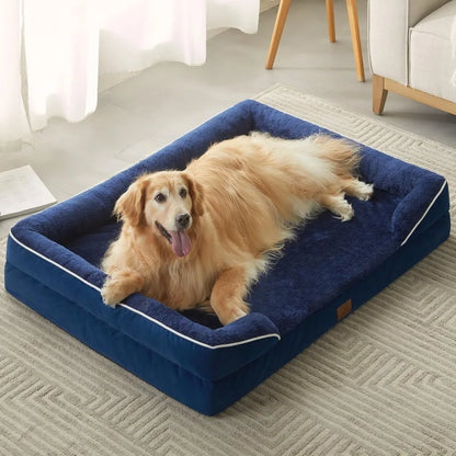 Luxurious Cuddle Haven for You and Your Giant Dog: Calming Rectangle Human Dog Bed – 71"x46"x7"