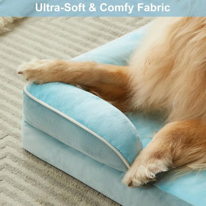 Luxurious Cuddle Haven for You and Your Giant Dog: Calming Rectangle Human Dog Bed – 71"x46"x7"