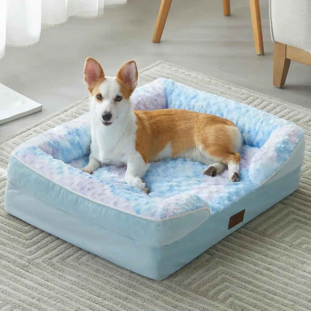 Luxurious Cuddle Haven for You and Your Giant Dog: Calming Rectangle Human Dog Bed – 71"x46"x7"