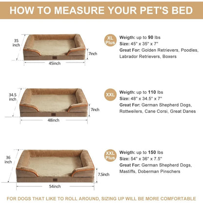 Luxurious Cuddle Haven for You and Your Giant Dog: Calming Rectangle Human Dog Bed – 71"x46"x7"