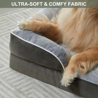 Luxurious Cuddle Haven for You and Your Giant Dog: Calming Rectangle Human Dog Bed – 71"x46"x7"