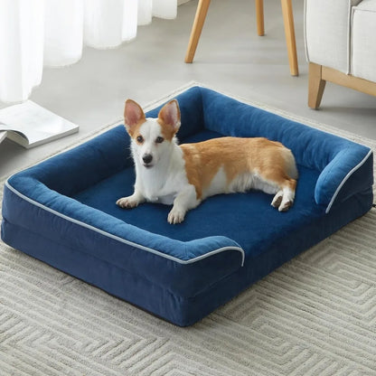 Luxurious Cuddle Haven for You and Your Giant Dog: Calming Rectangle Human Dog Bed – 71"x46"x7"