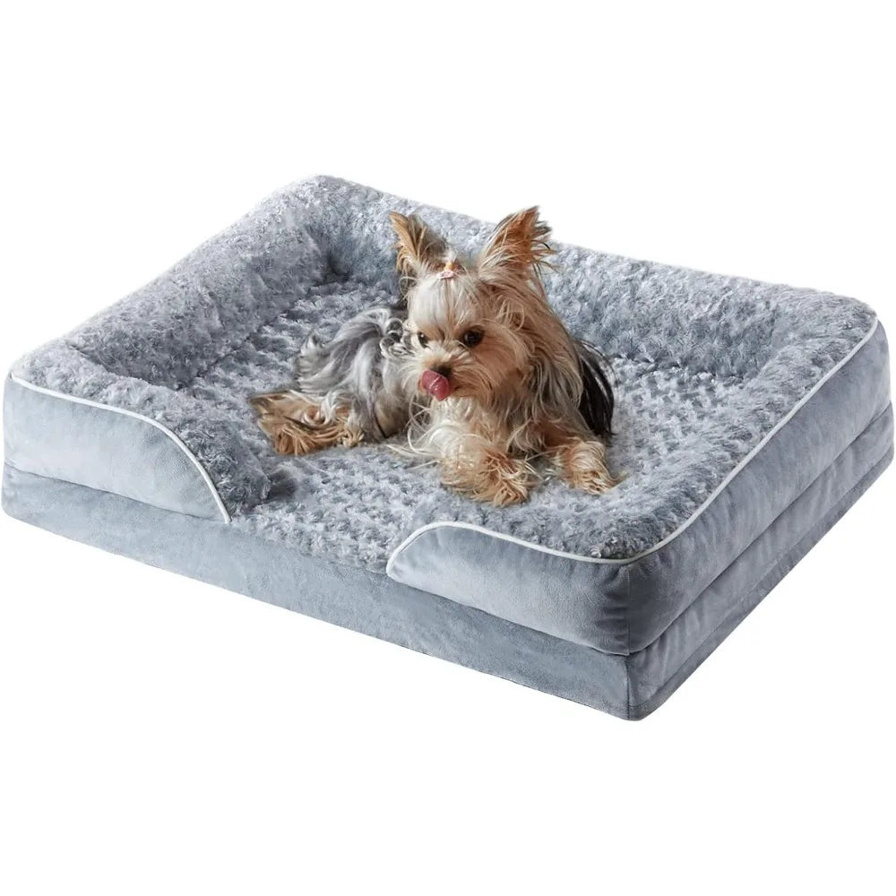 Luxurious Cuddle Haven for You and Your Giant Dog: Calming Rectangle Human Dog Bed – 71"x46"x7"