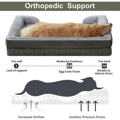 Luxurious Cuddle Haven for You and Your Giant Dog: Calming Rectangle Human Dog Bed – 71"x46"x7"