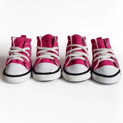 Pink Converse Dog Shoes