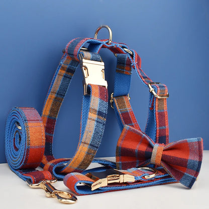 Stockholm Plaid Personalized Designer Dog Accessory Collection