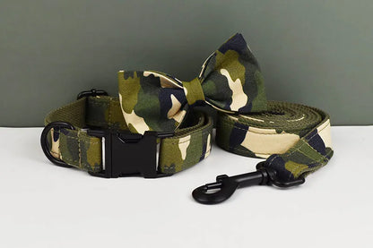 Camouflage Designer Personalized Tactical Dog Harness & Leash Collection