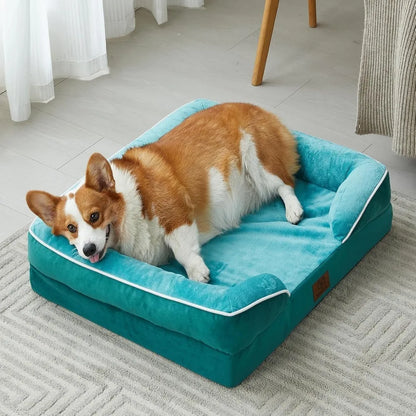 Luxurious Cuddle Haven for You and Your Giant Dog: Calming Rectangle Human Dog Bed – 71"x46"x7"