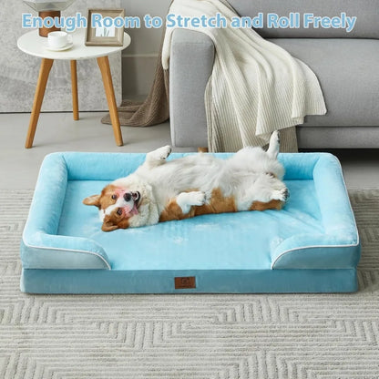 Luxurious Cuddle Haven for You and Your Giant Dog: Calming Rectangle Human Dog Bed – 71"x46"x7"