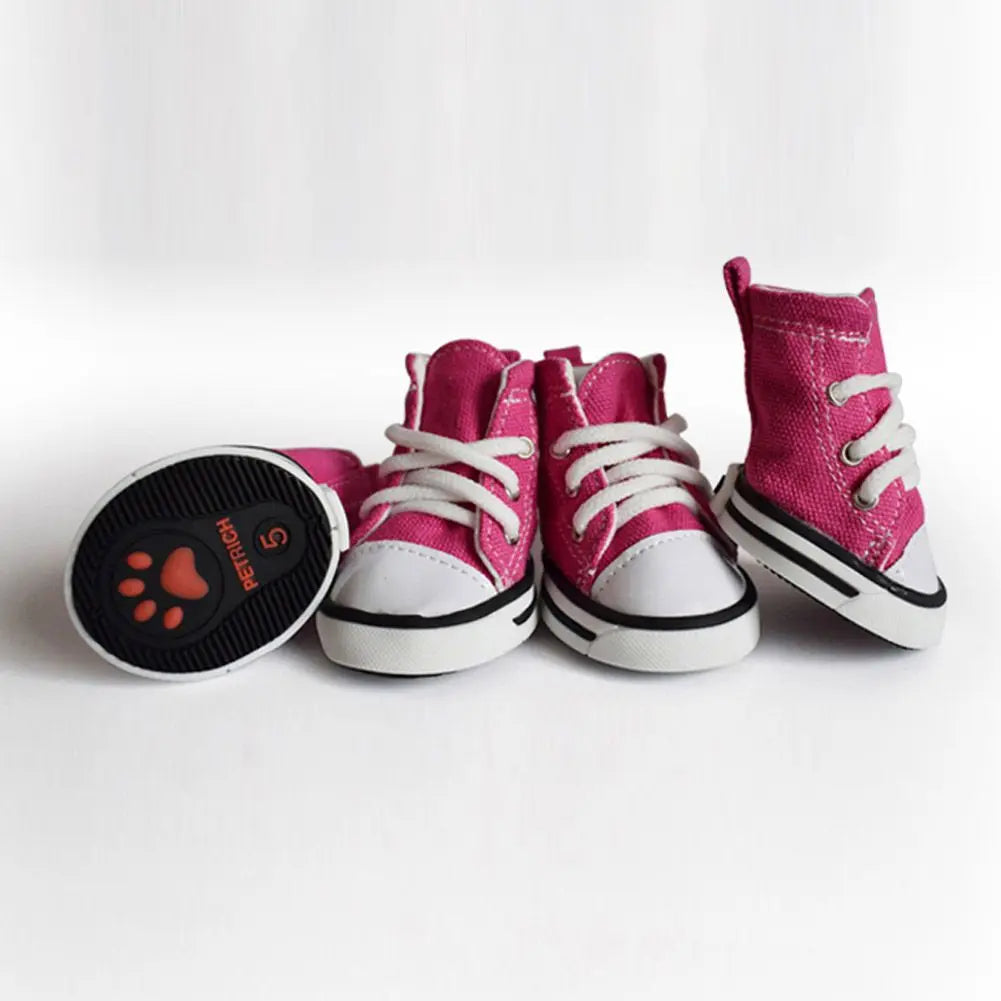 Pink Converse Dog Shoes