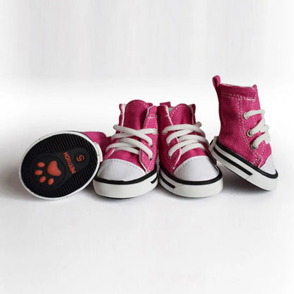 Pink Converse Dog Shoes