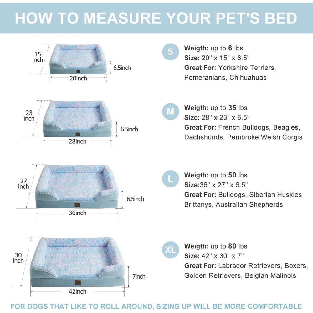 Luxurious Cuddle Haven for You and Your Giant Dog: Calming Rectangle Human Dog Bed – 71"x46"x7"