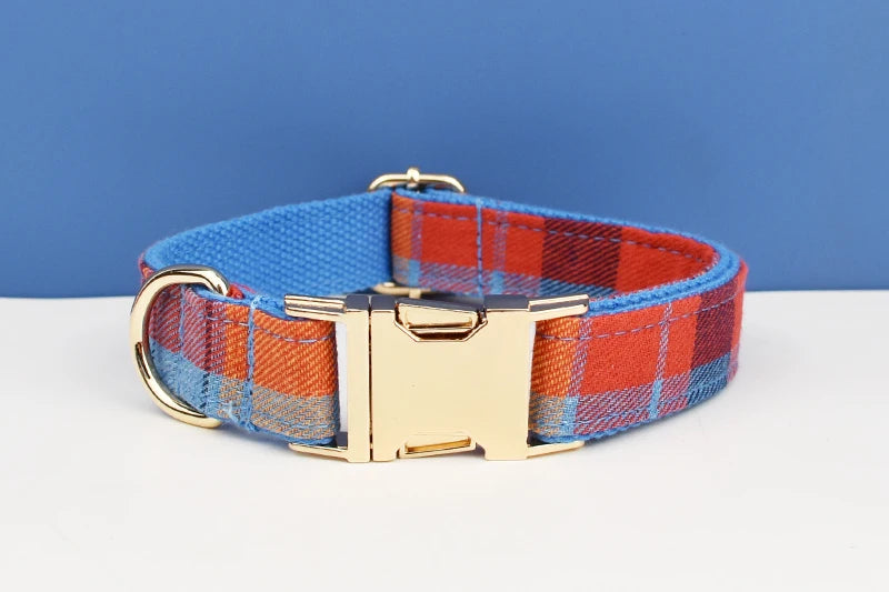 Stockholm Plaid Personalized Designer Dog Accessory Collection