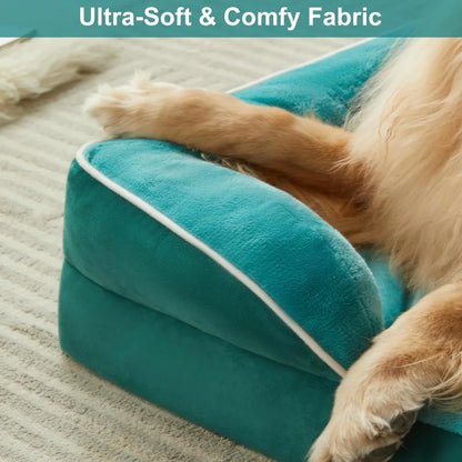 Luxurious Cuddle Haven for You and Your Giant Dog: Calming Rectangle Human Dog Bed – 71"x46"x7"