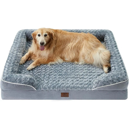 Luxurious Cuddle Haven for You and Your Giant Dog: Calming Rectangle Human Dog Bed – 71"x46"x7"