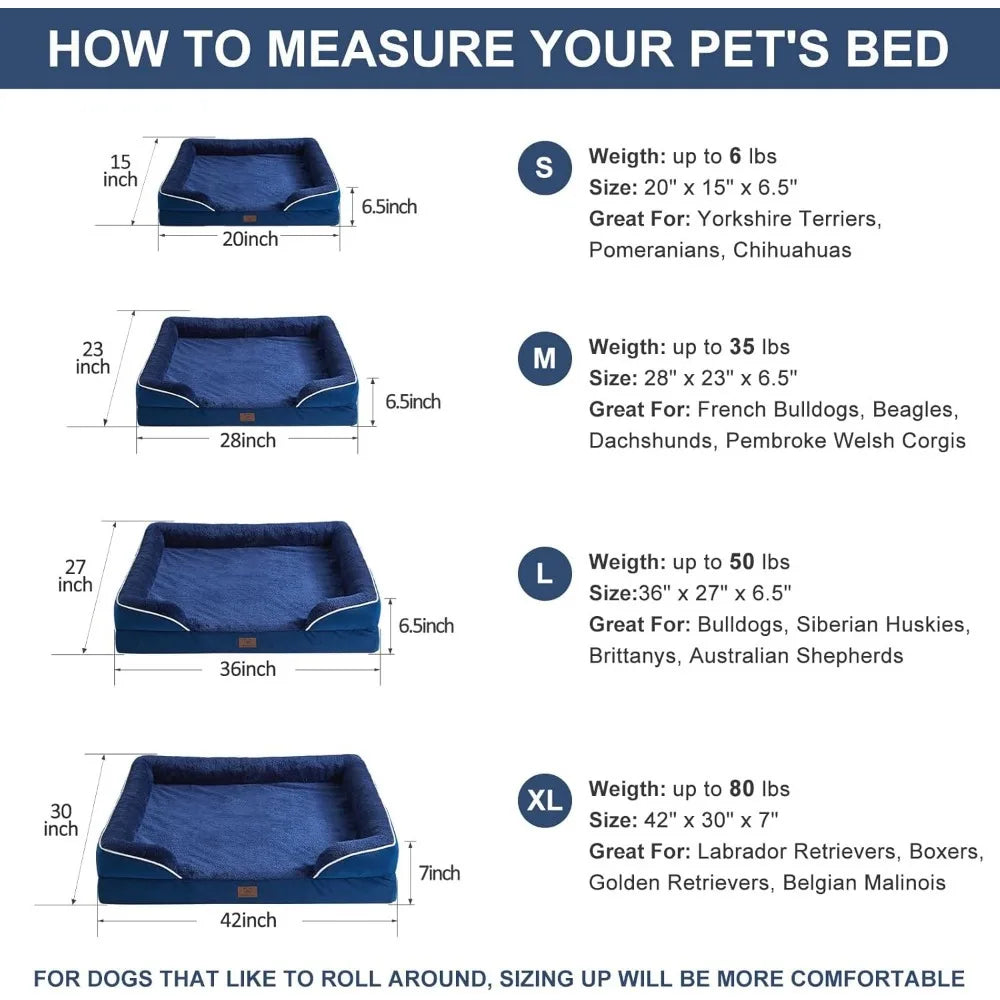 Luxurious Cuddle Haven for You and Your Giant Dog: Calming Rectangle Human Dog Bed – 71"x46"x7"