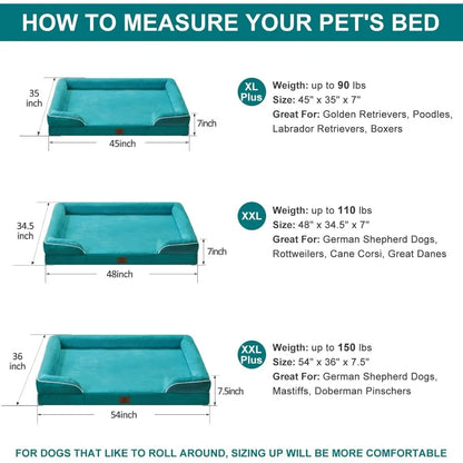 Luxurious Cuddle Haven for You and Your Giant Dog: Calming Rectangle Human Dog Bed – 71"x46"x7"