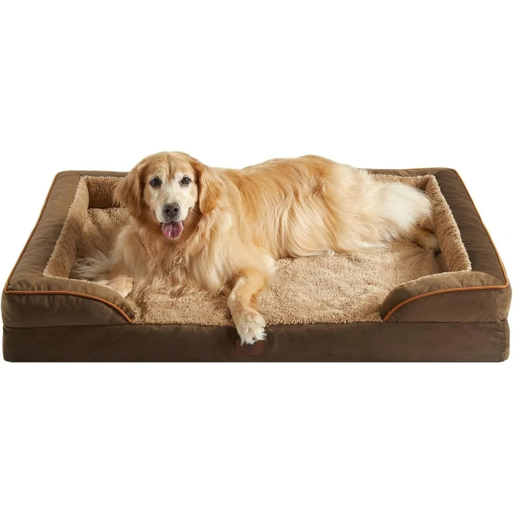 Luxurious Cuddle Haven for You and Your Giant Dog: Calming Rectangle Human Dog Bed – 71"x46"x7"