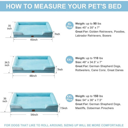 Luxurious Cuddle Haven for You and Your Giant Dog: Calming Rectangle Human Dog Bed – 71"x46"x7"