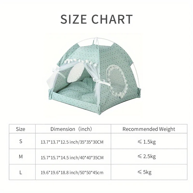 Pristina Pom Pom Dog Tent: Regal Comfort for Your Fur Baby