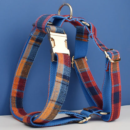 Stockholm Plaid Personalized Designer Dog Accessory Collection