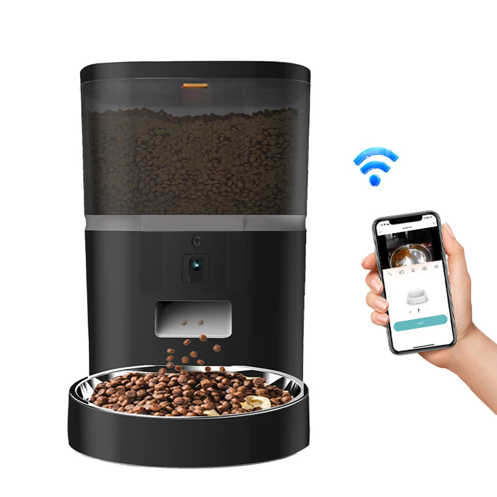 App Control Automatic SmartFeeder Dog Food Dispenser w/ Camera