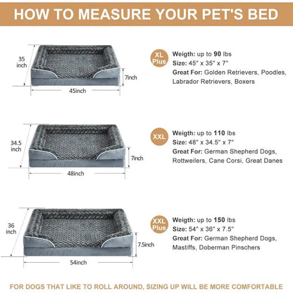 Luxurious Cuddle Haven for You and Your Giant Dog: Calming Rectangle Human Dog Bed – 71"x46"x7"