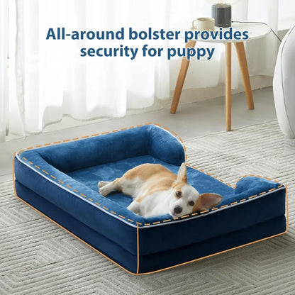 Luxurious Cuddle Haven for You and Your Giant Dog: Calming Rectangle Human Dog Bed – 71"x46"x7"