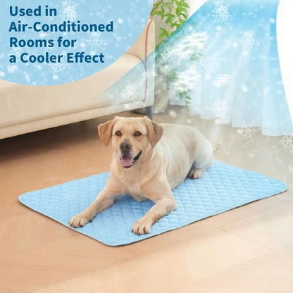 Pet Cooling Mat: Summer Ice Silk Blanket for Breathable Comfort