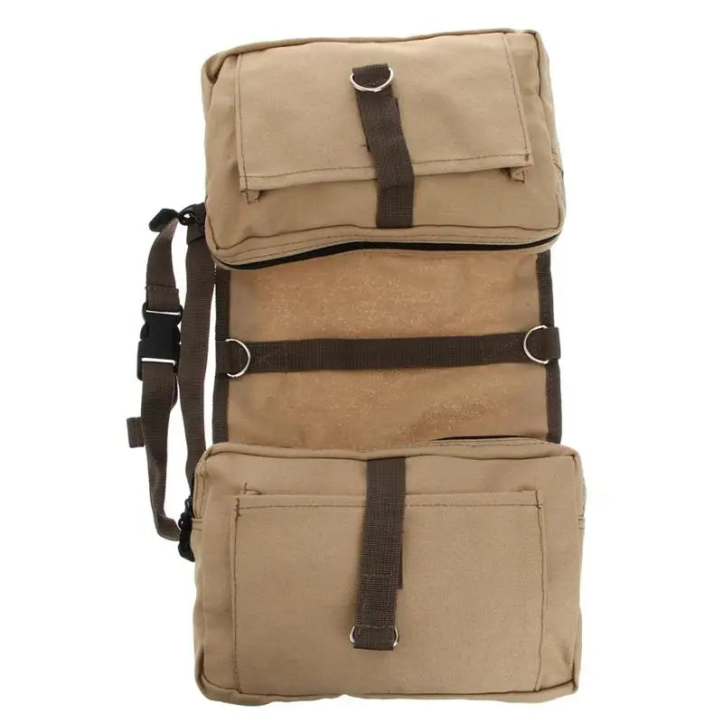 Adventure Khaki Dog Harness Pack: Ultimate Saddlebag for Hiking, Camping, and Exploration