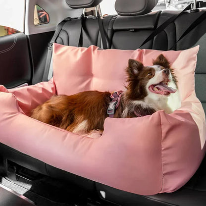 Opulent Suede Jumbo Car Seat Bed: Deluxe Travel Comfort