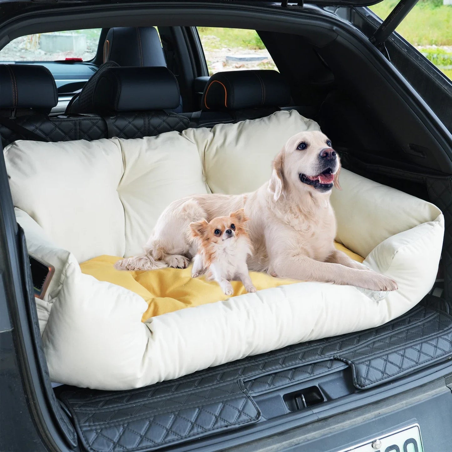 Zanatella Jumbo Dog Car Bed Carrier - Ultimate Travel Comfort for Your Furry Companions