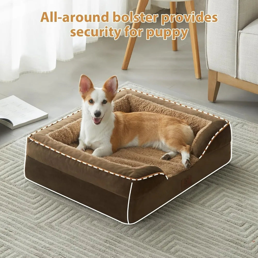 Luxurious Cuddle Haven for You and Your Giant Dog: Calming Rectangle Human Dog Bed – 71"x46"x7"