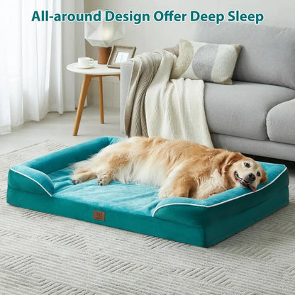 Luxurious Cuddle Haven for You and Your Giant Dog: Calming Rectangle Human Dog Bed – 71"x46"x7"