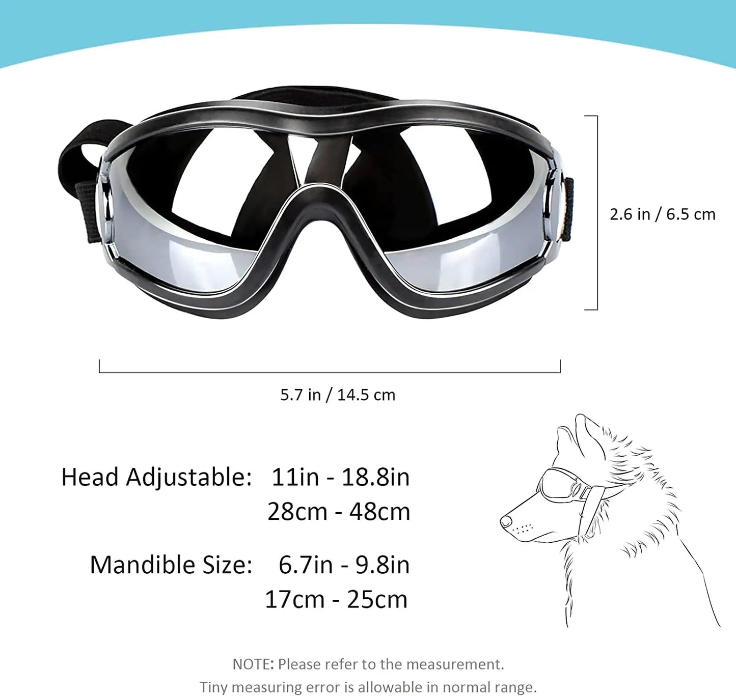 Pup Shades: Stylish Dog Sunglasses with Adjustable Strap – Ultimate Eye Protection for Adventure-Ready Dogs!