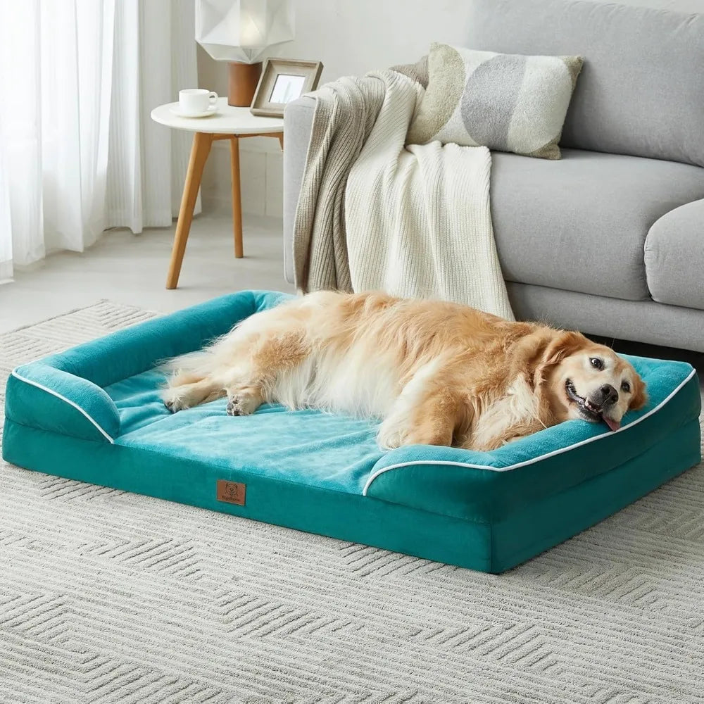 Luxurious Cuddle Haven for You and Your Giant Dog: Calming Rectangle Human Dog Bed – 71"x46"x7"