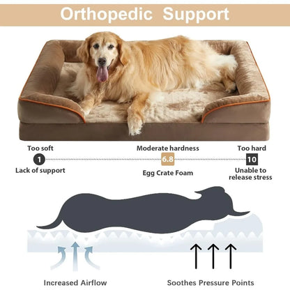 Luxurious Cuddle Haven for You and Your Giant Dog: Calming Rectangle Human Dog Bed – 71"x46"x7"